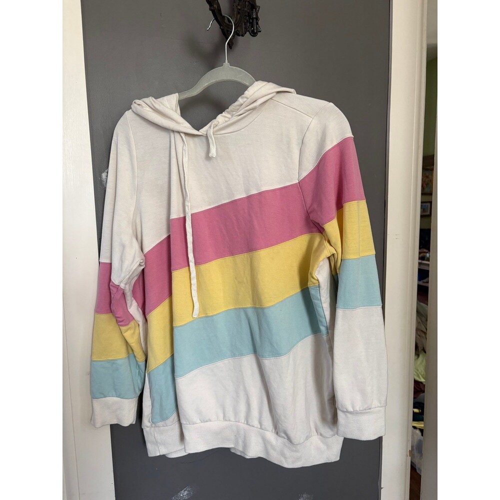 Torrid size 2 cream rainbow Hoodie sweatshirt